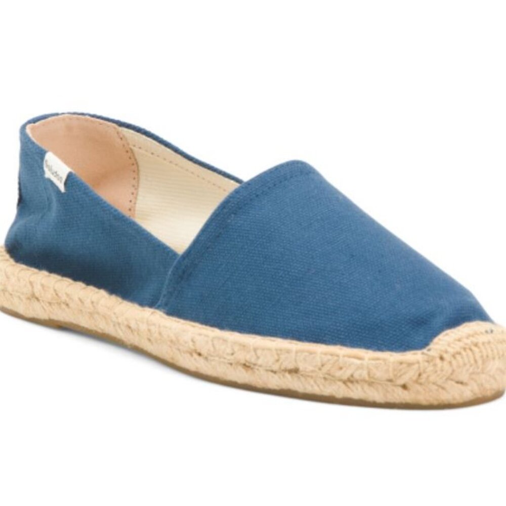 NWT SOLUDOS The Original Blue Espadrille Flats Size 5